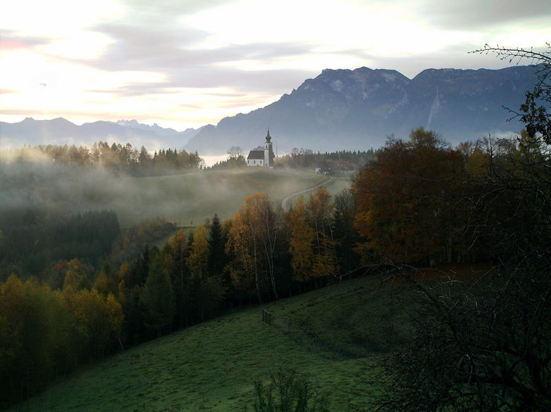 Blick auf den Untersberg mit Johannishögel