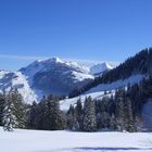 Blick auf den verschneiten Säntis