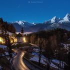 Blick auf den Watzmann bei Vollmond