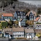 Blick auf den Wuppertaler Stadtteil Beyenburg, am schönen Stausee gelegen ...