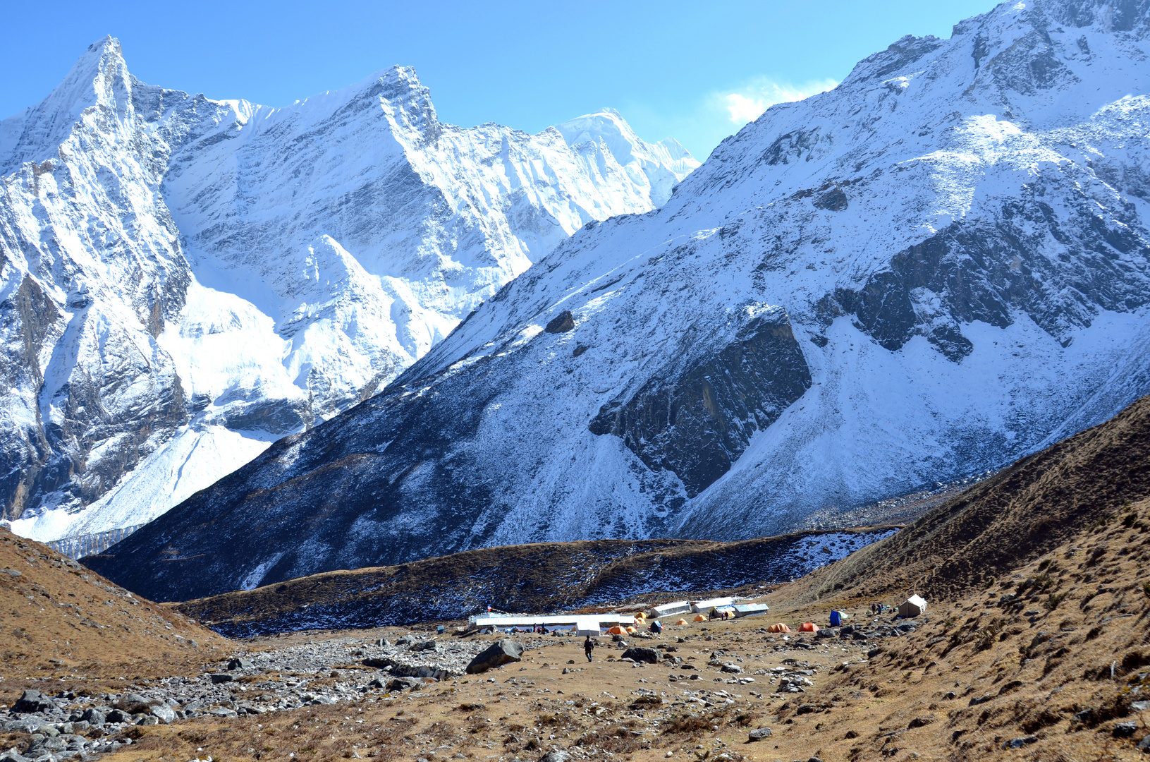 Blick auf Dharamsala (4470 m) im Manaslu Gebiet