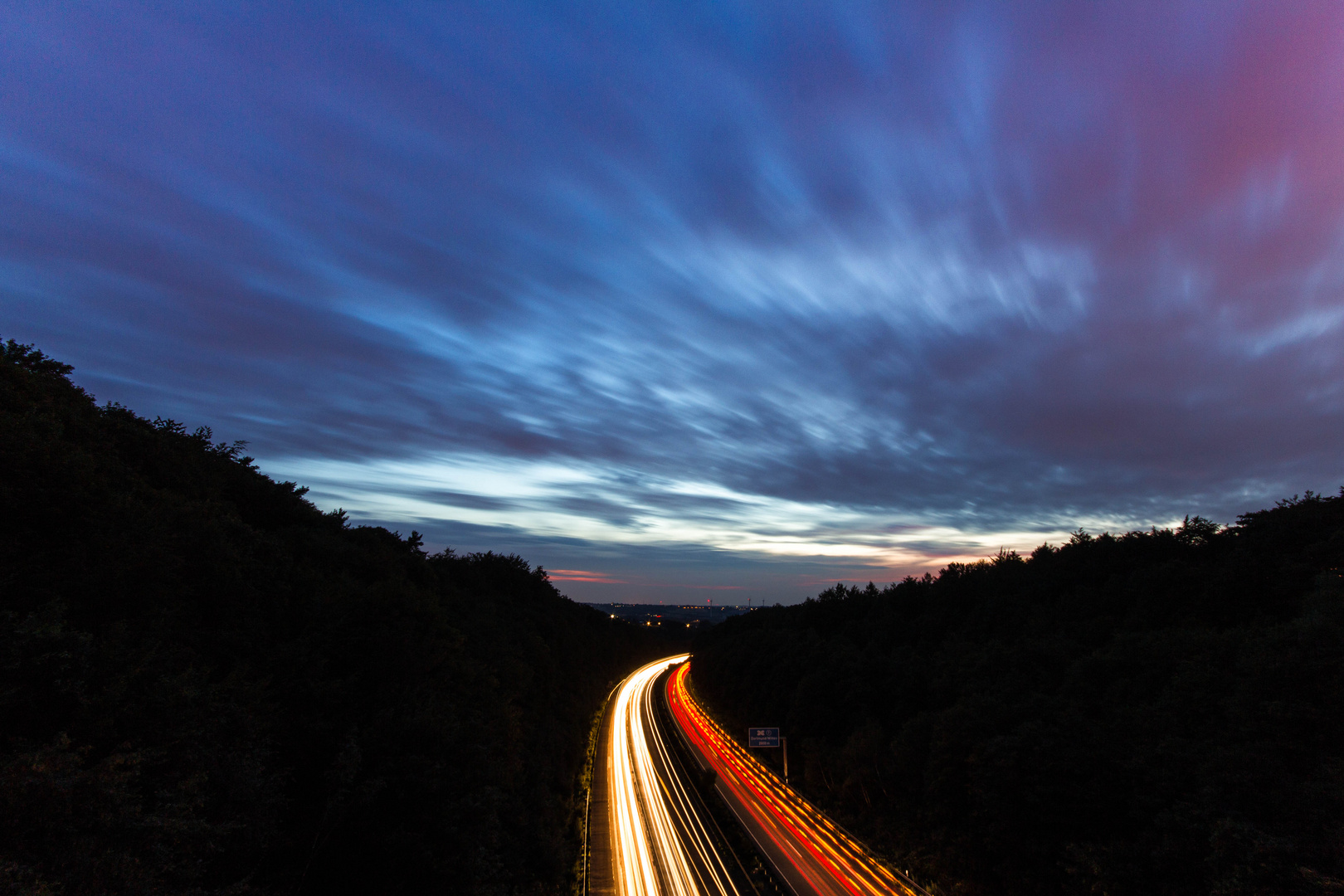 Blick auf die A45 in Richtung Dortmund West