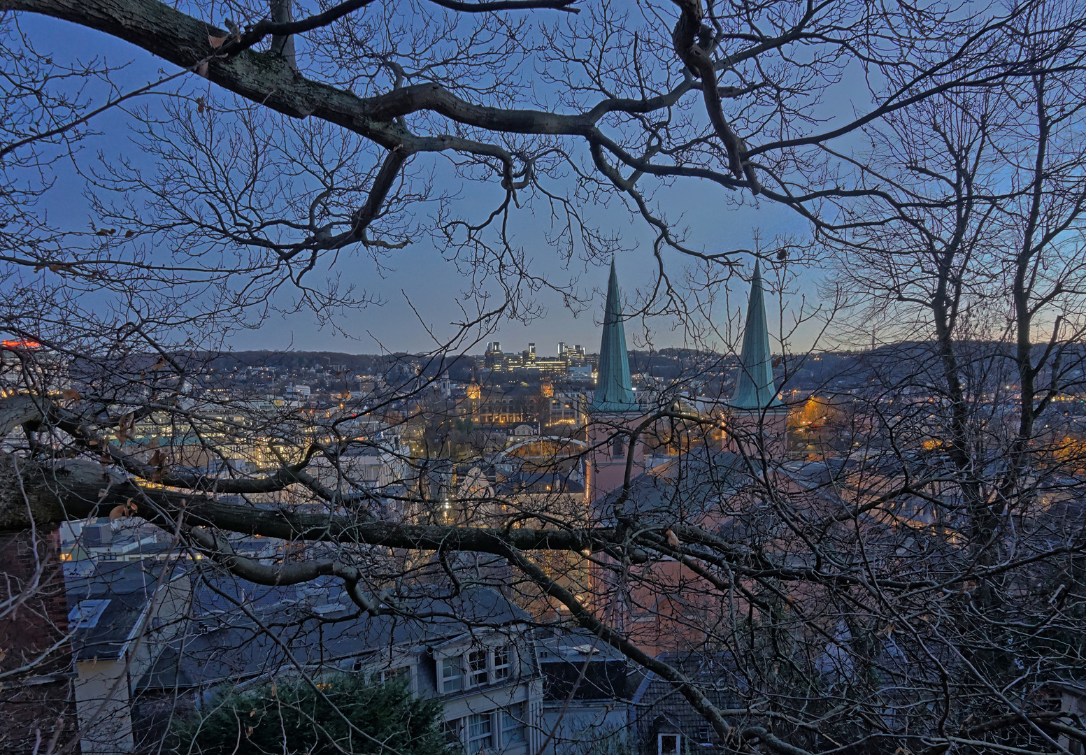 Blick auf die abendliche Südstadt