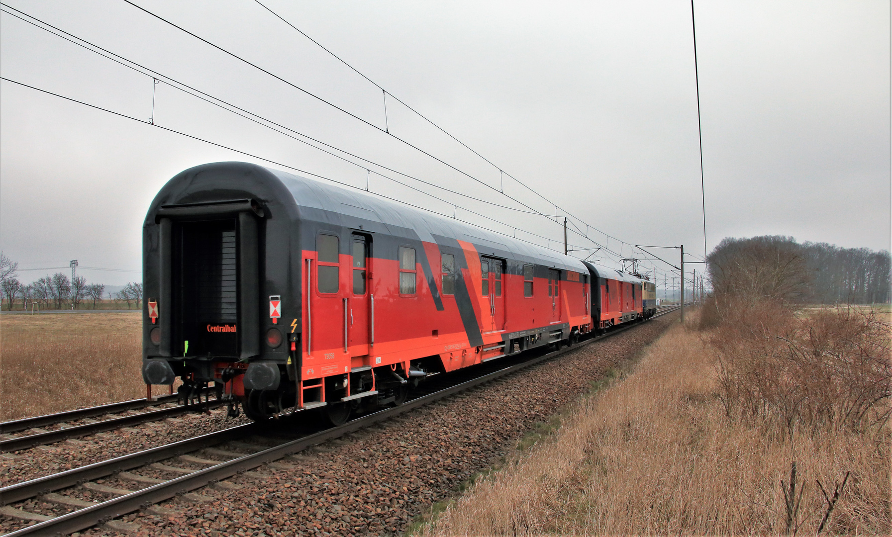 Blick auf die Adapterwagen...