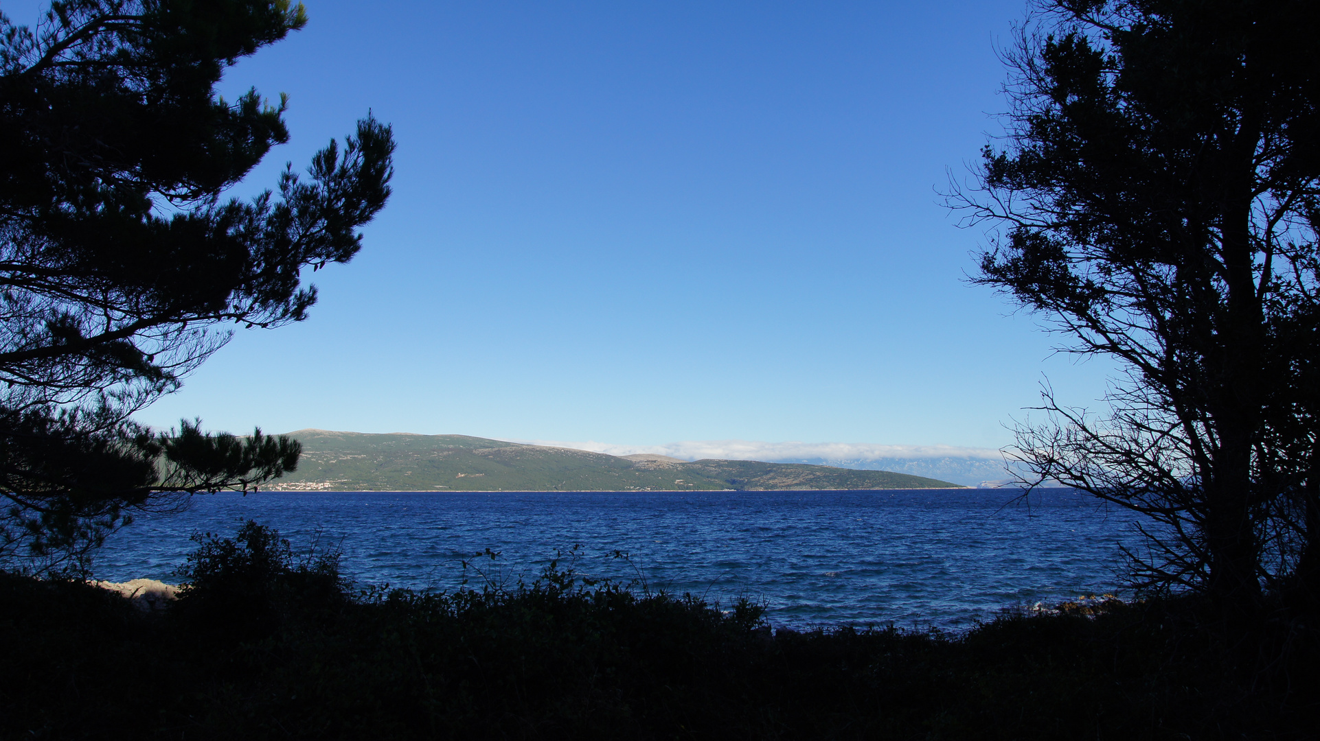 Blick auf die Adria von der Insel Krk