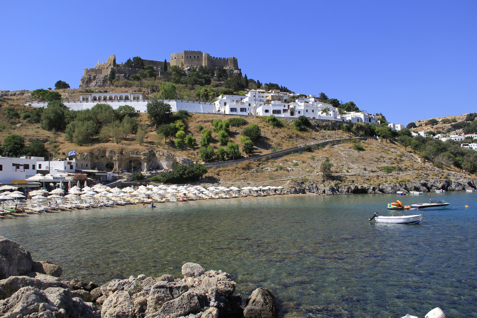 Blick auf die Akropolis von Lindos