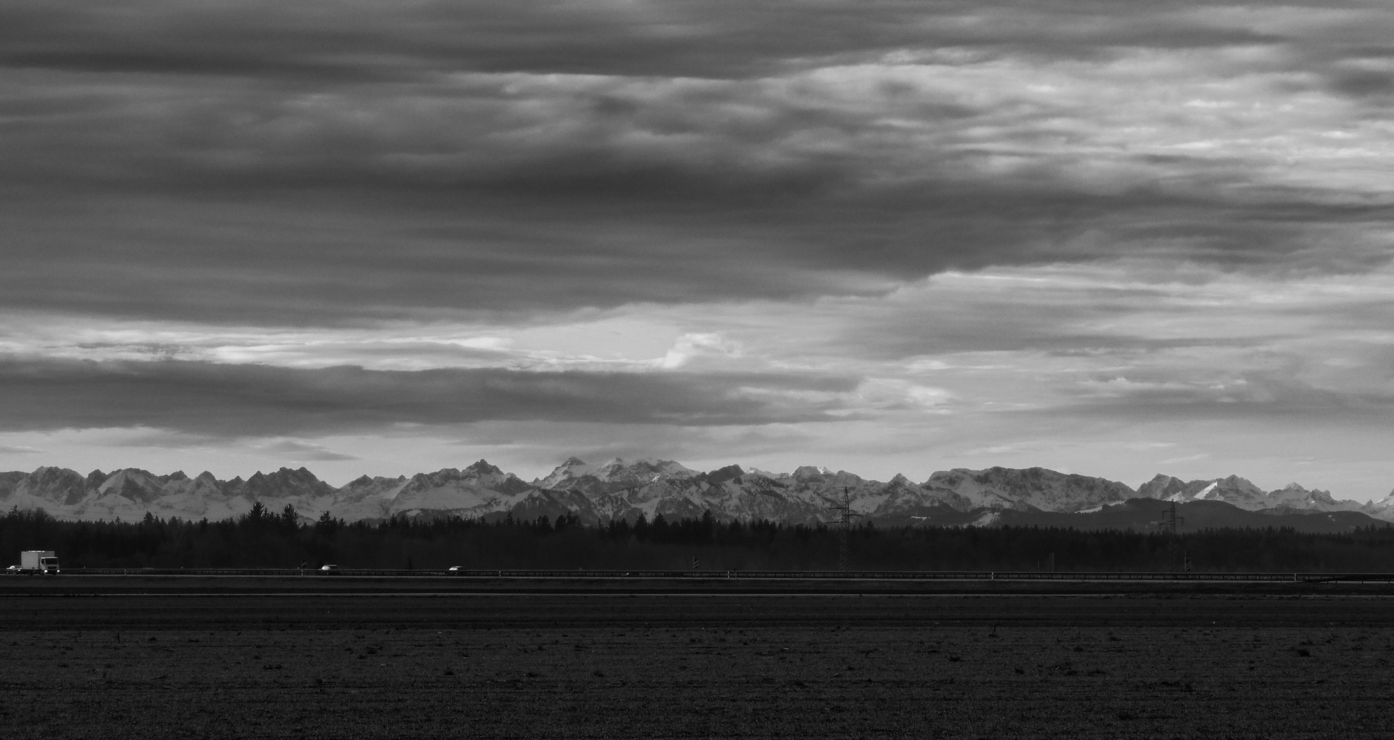 Blick auf die Alpen