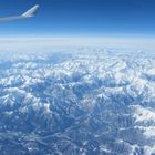 Blick auf die Alpen - Flug nach Afrika