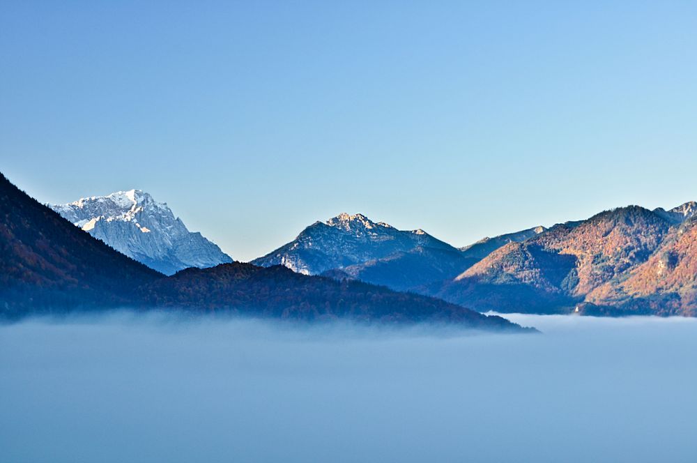 Blick auf die Alpen von Garmisch- Partenkirchen