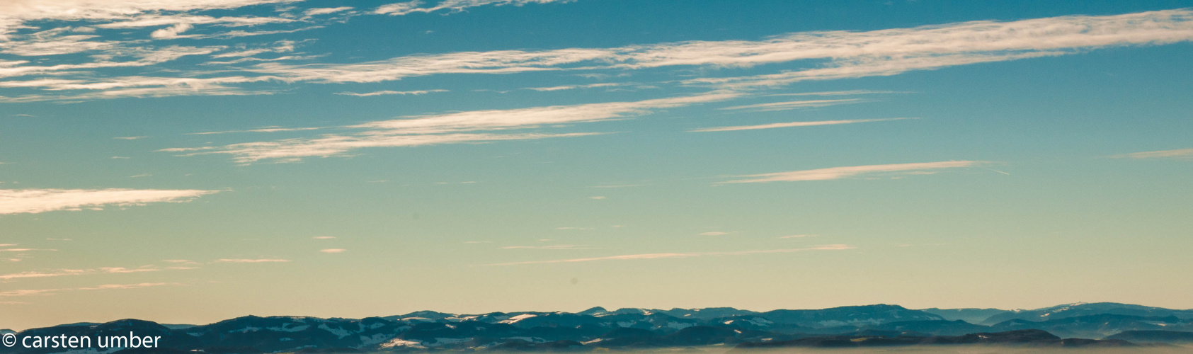 Blick auf die Alpen von Hornberg (Ba-Wü) aus