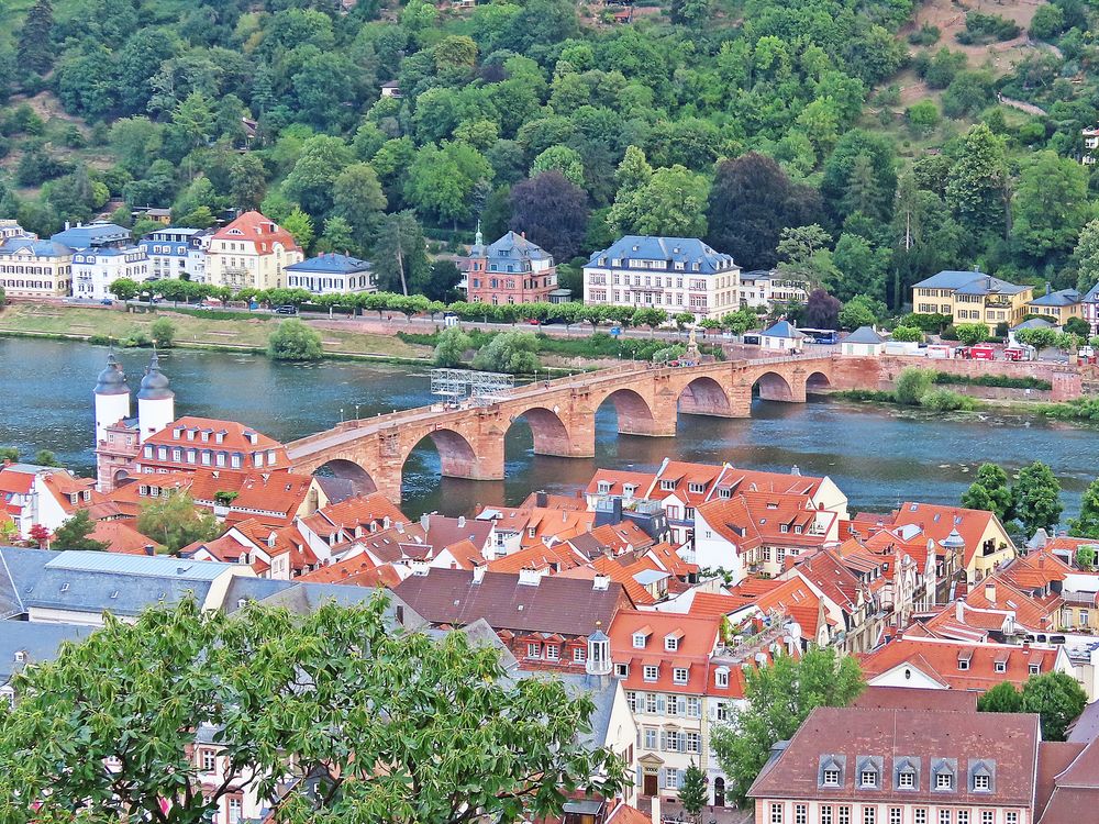 Blick auf die "Alte Brücke" in Heidelberg