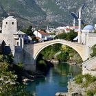 Blick auf die alte Brücke in Mostar (Stari Most)