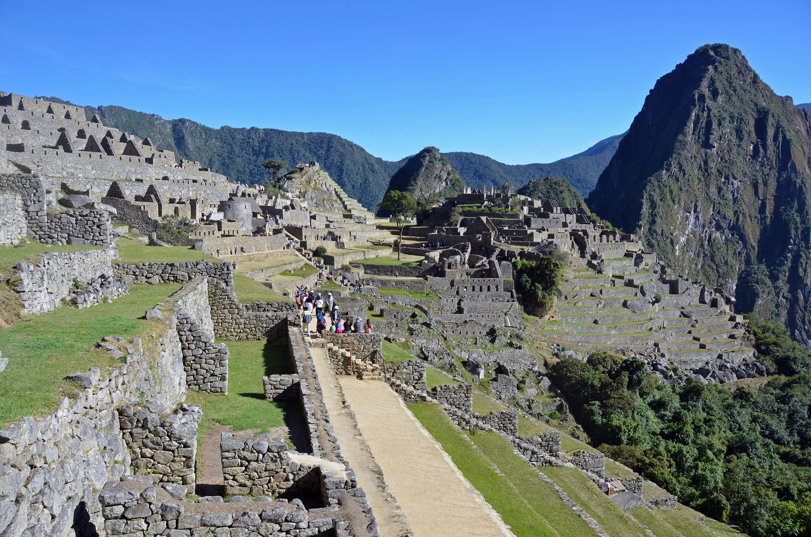 Blick auf die alte Inkastadt Machu Picchu