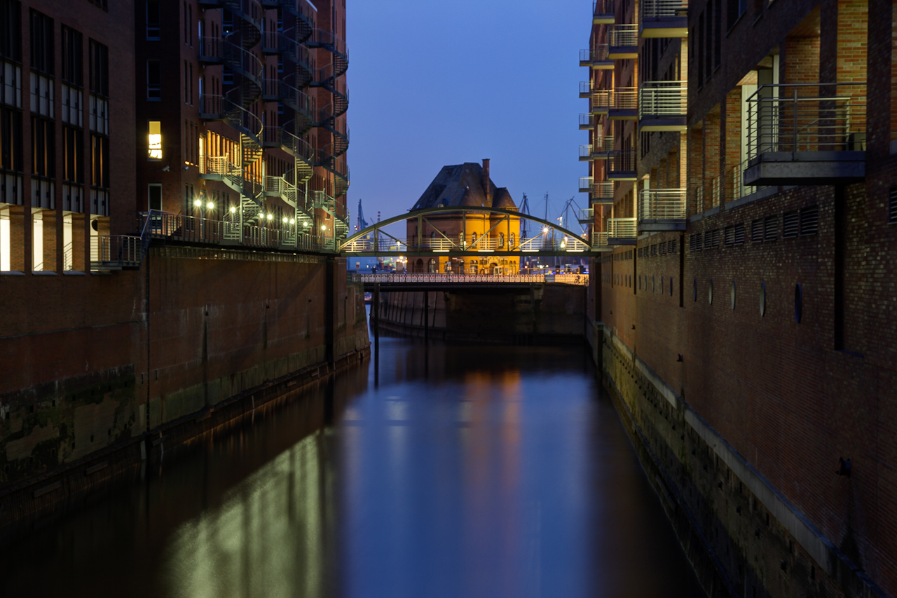 Blick auf die alte Polizeiwache in der Speicherstadt 2