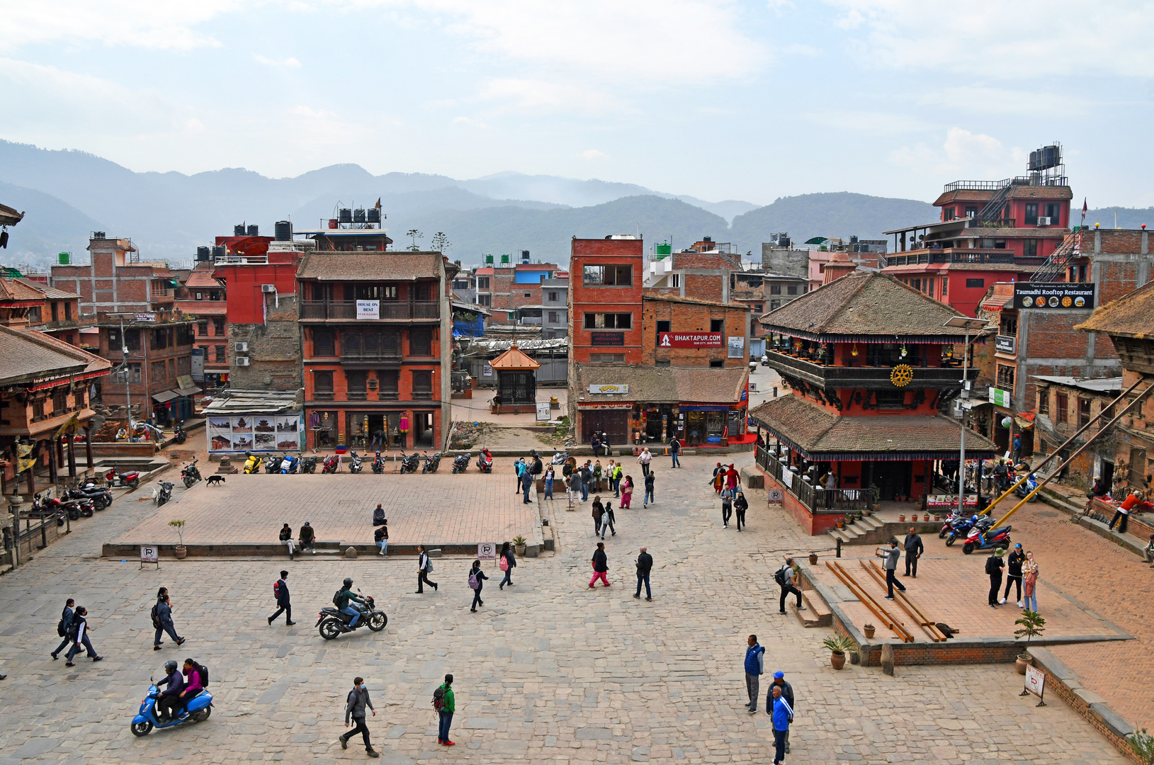 Blick auf die Altstadt der einstigen Königsstadt Bhaktapur