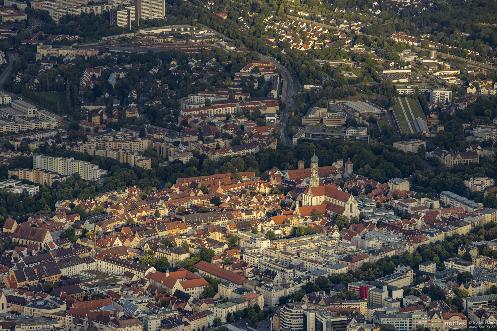 Blick auf die Altstadt von Augsburg