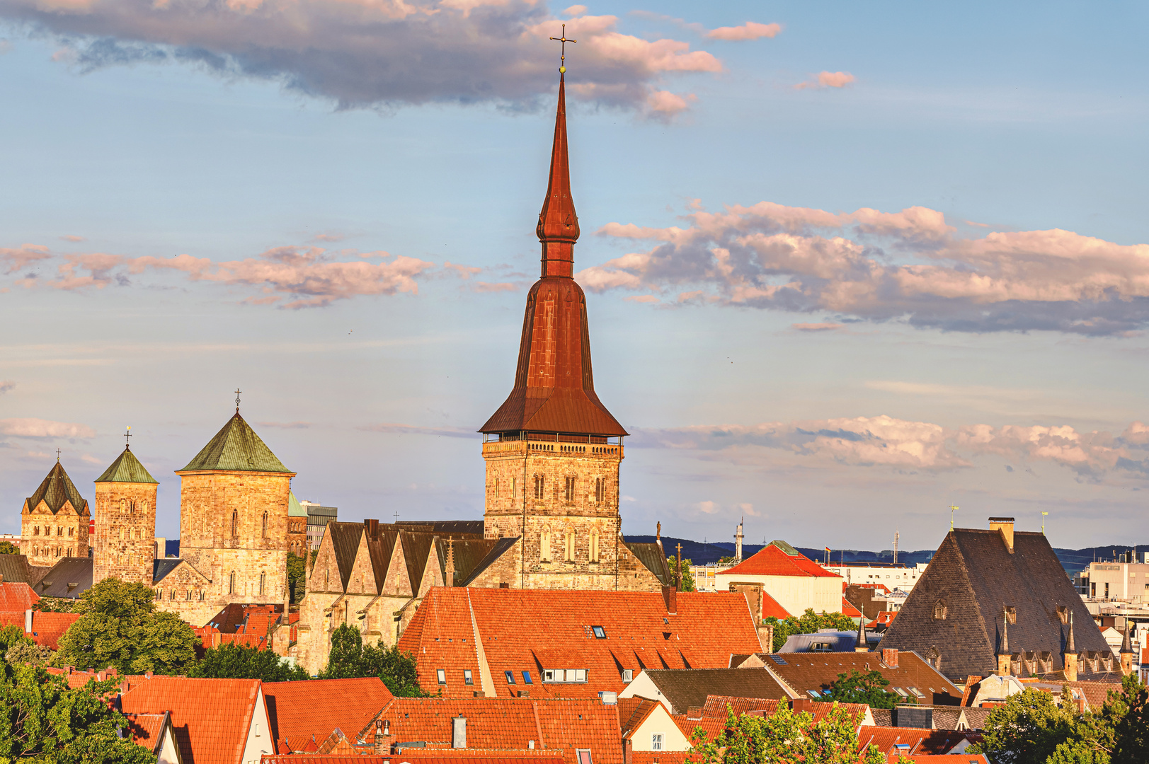 Blick auf die Altstadt von Osnabrück vom Natruper Tor