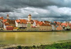 Blick auf die Altstadt von Regensburg