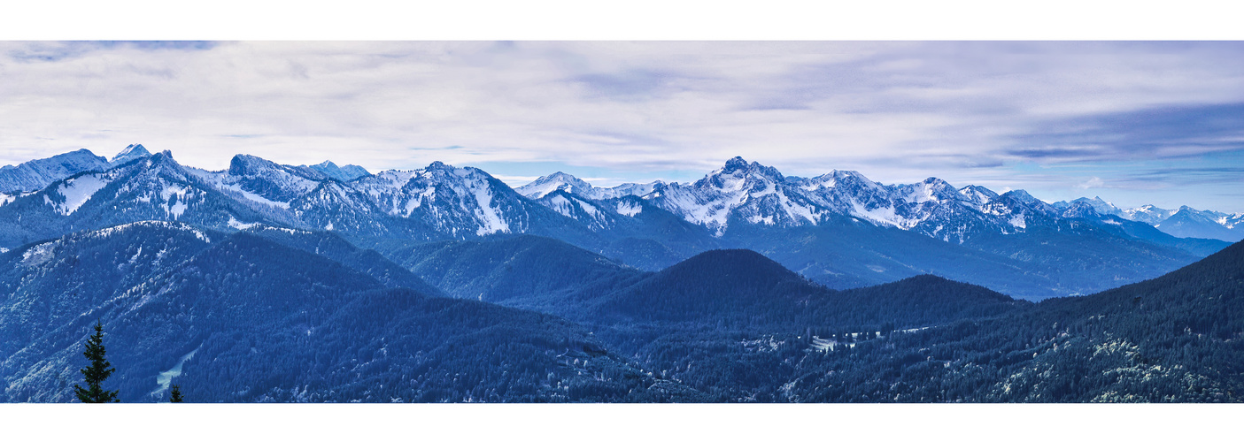 Blick auf die Ammergauer Alpen