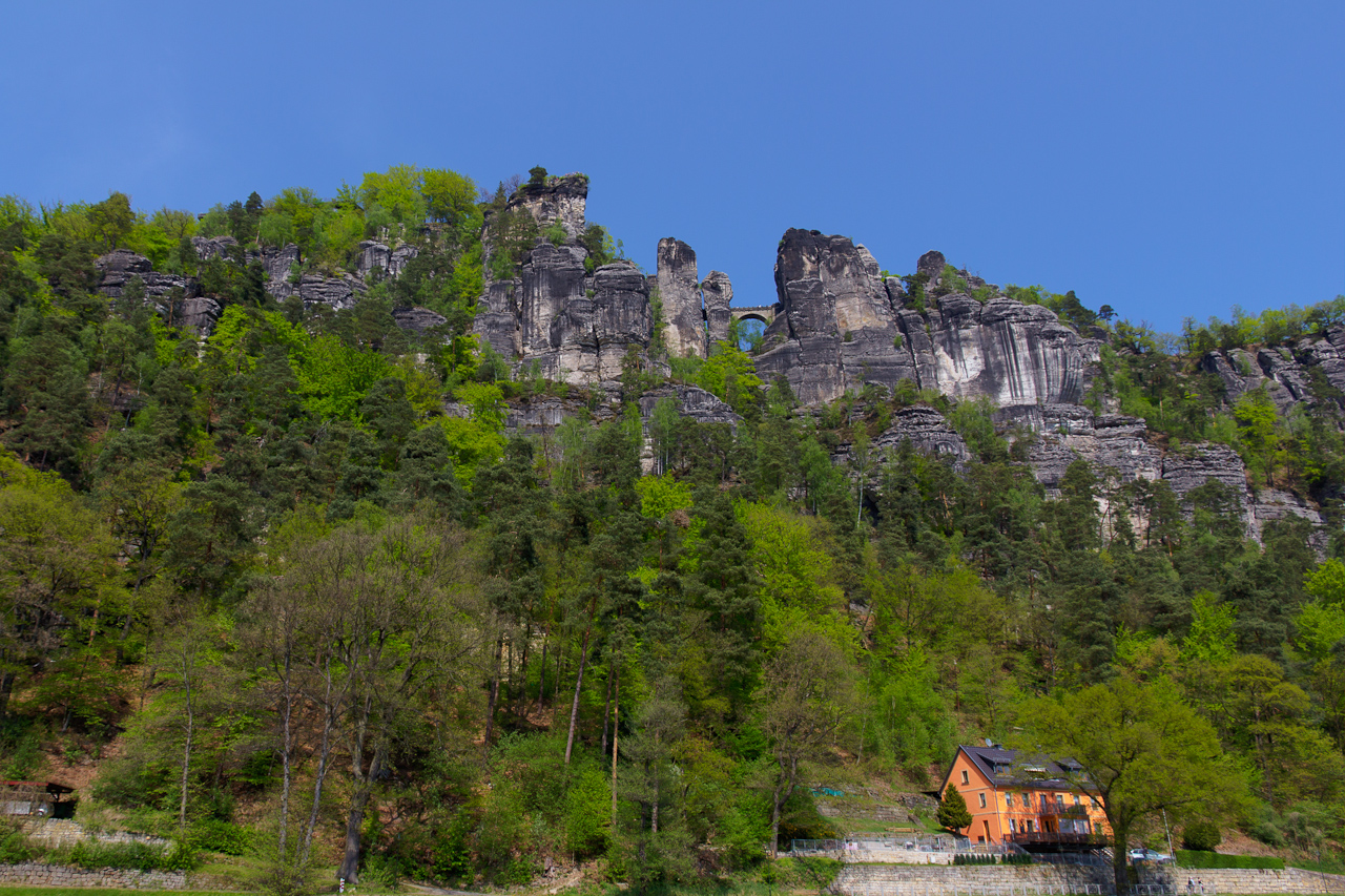 Blick auf die Bastei-Brücke