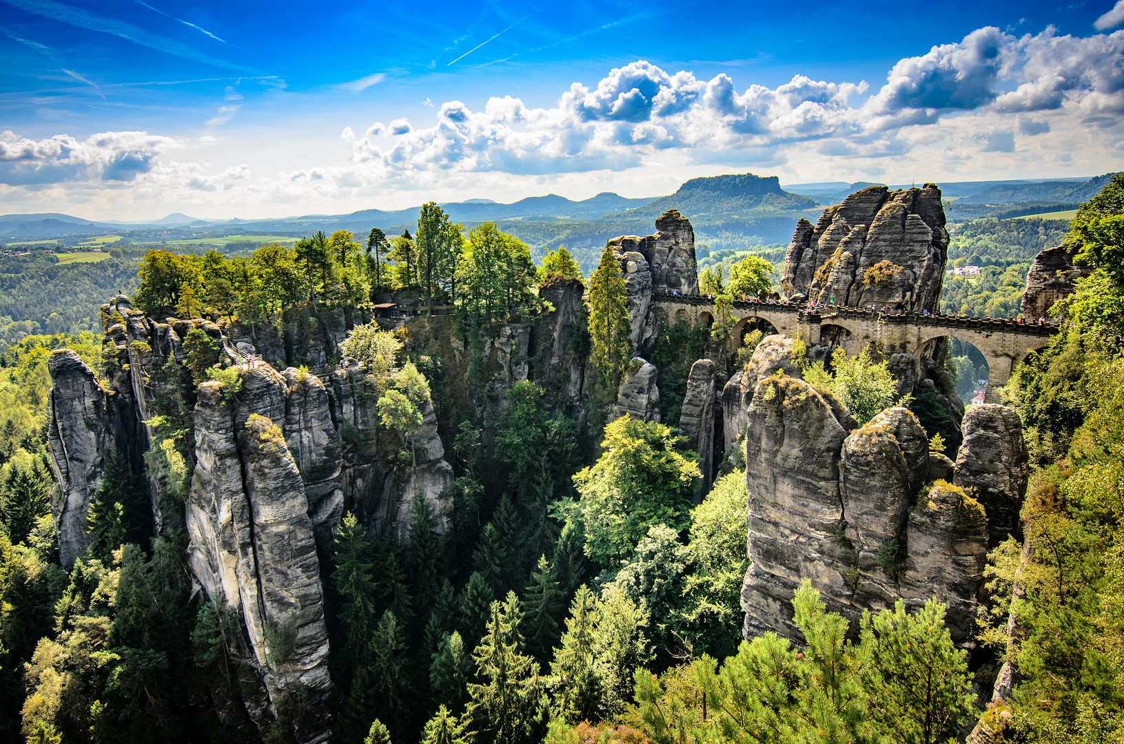 Blick auf die Basteibrücke  