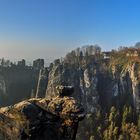 Blick auf die Basteibrücke 8 Uhr morgens