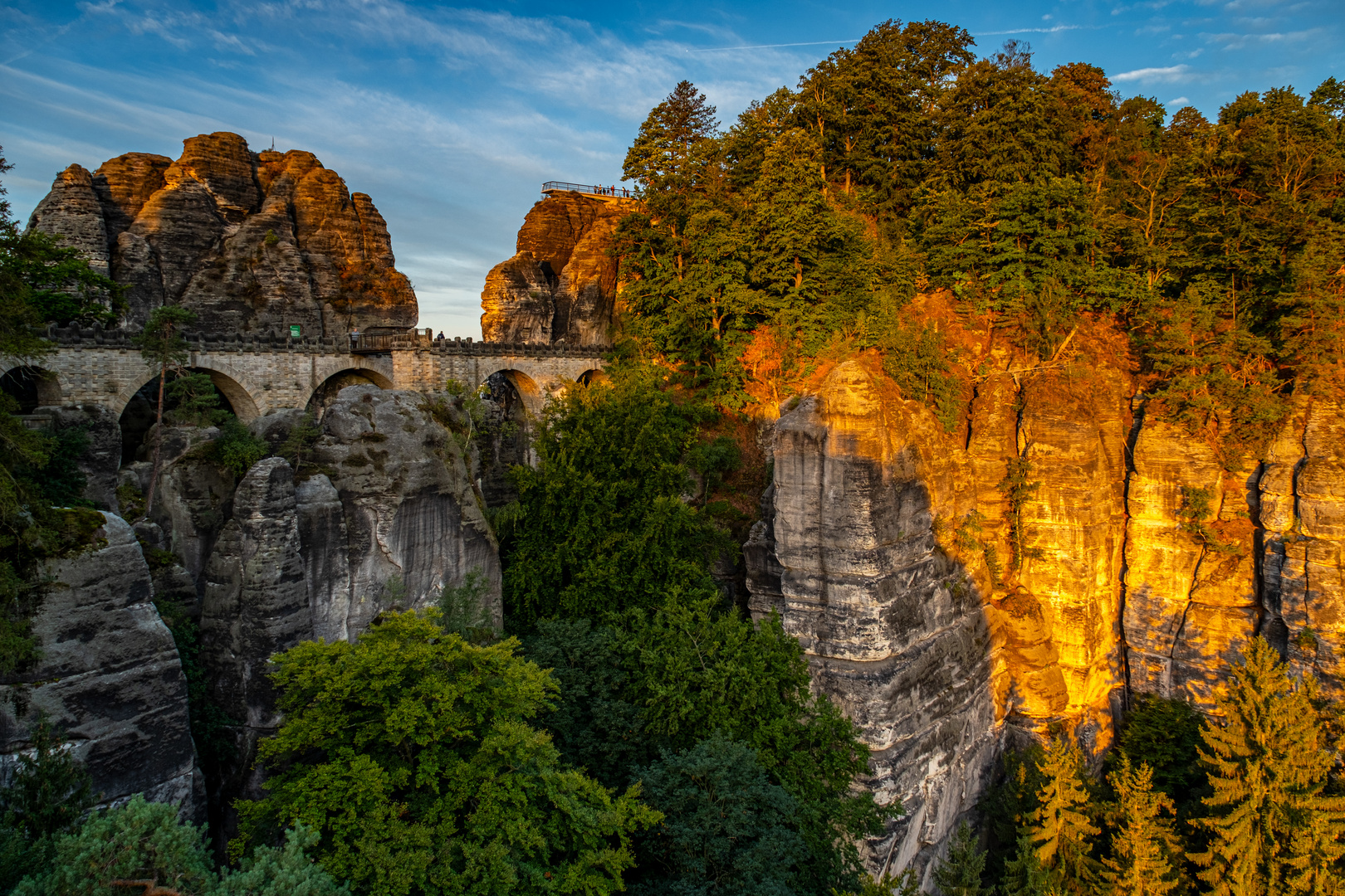 Blick auf die Basteibrücke 