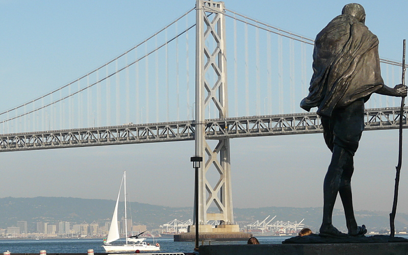 Blick auf die Bay Bridge und Oakland