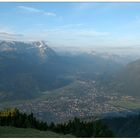 Blick auf die beiden Zugspitzen