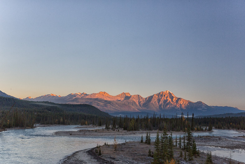 Blick auf die Berge bei Jasper 