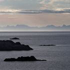 Blick auf die Berge der Lofoten