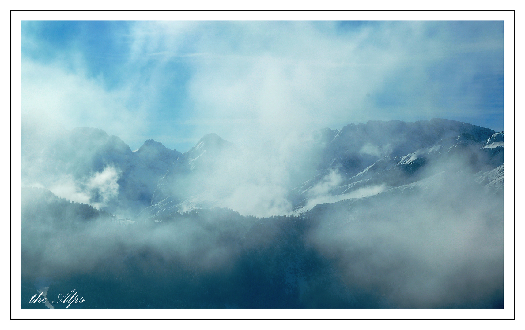 Blick auf die Berge in Garmisch Partenkirchen