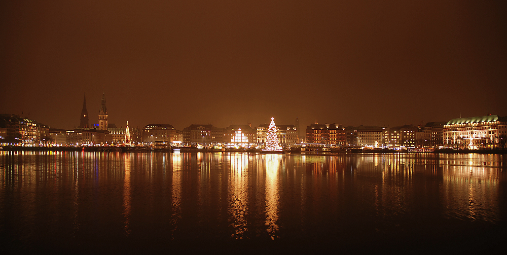 Blick auf die Binnenalster Dezember 2007