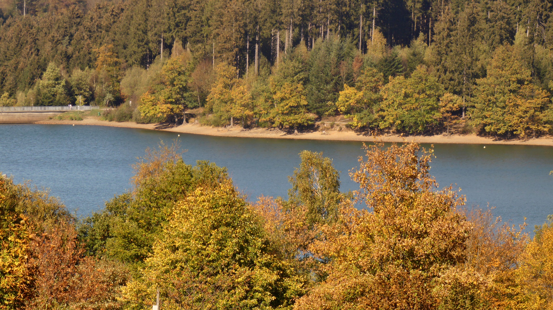 Blick auf die Brucher Talsperre