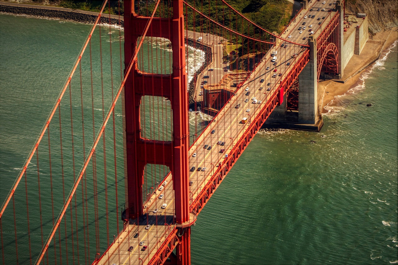 Blick auf die Brücke über das goldene Tor