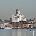 Blick auf die Bucht vor Helsinki und den Dom