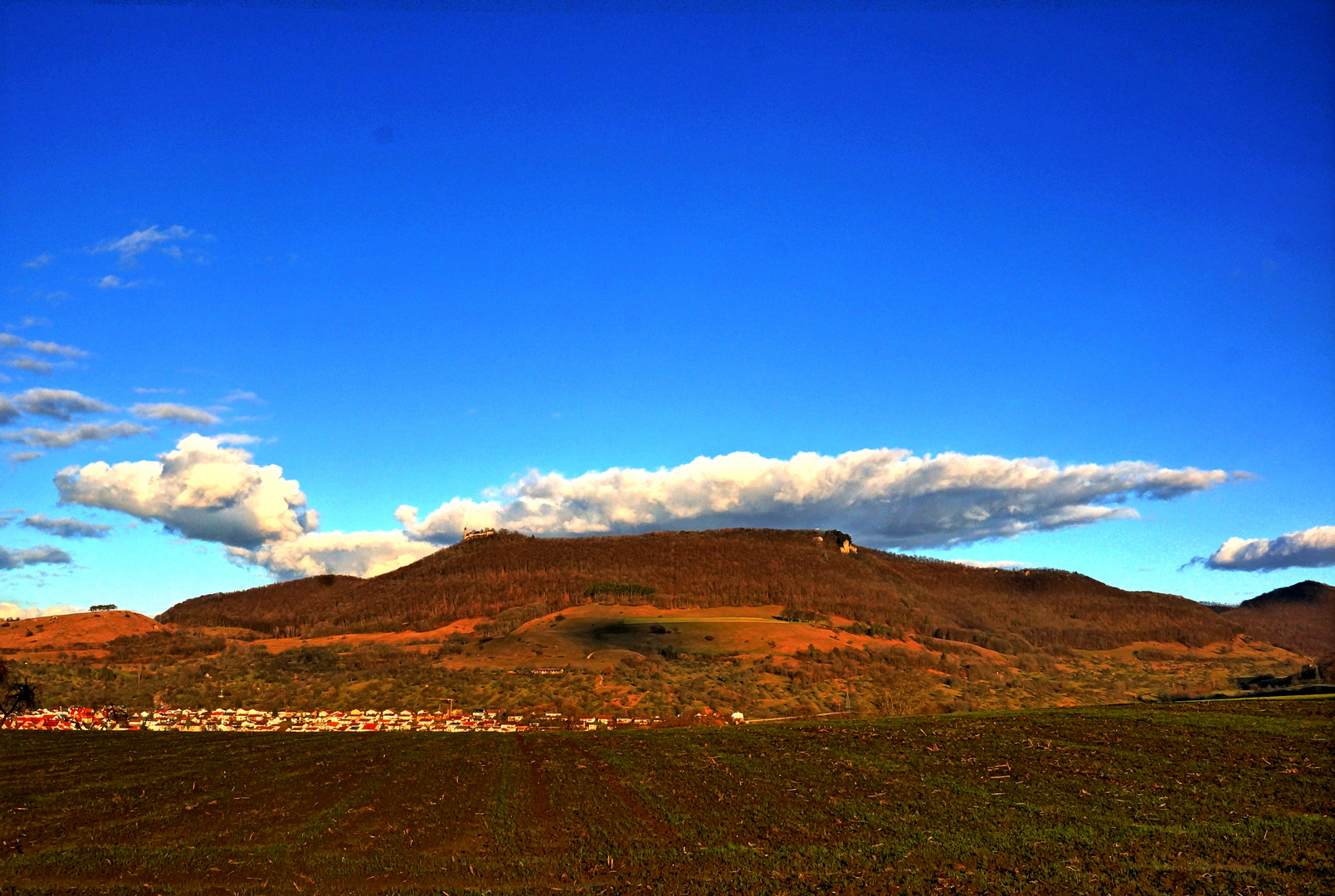 Blick auf die Burg Teck