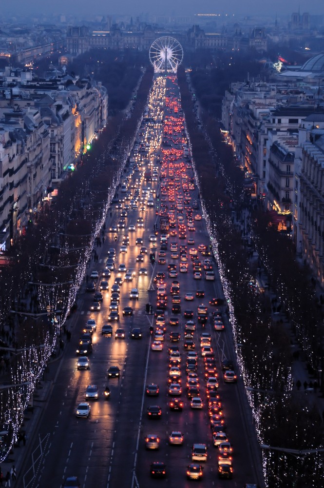 Blick auf die Champs-Elysée