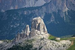 Blick auf die Cinque Torri vom kleinen Lagazuoi aus