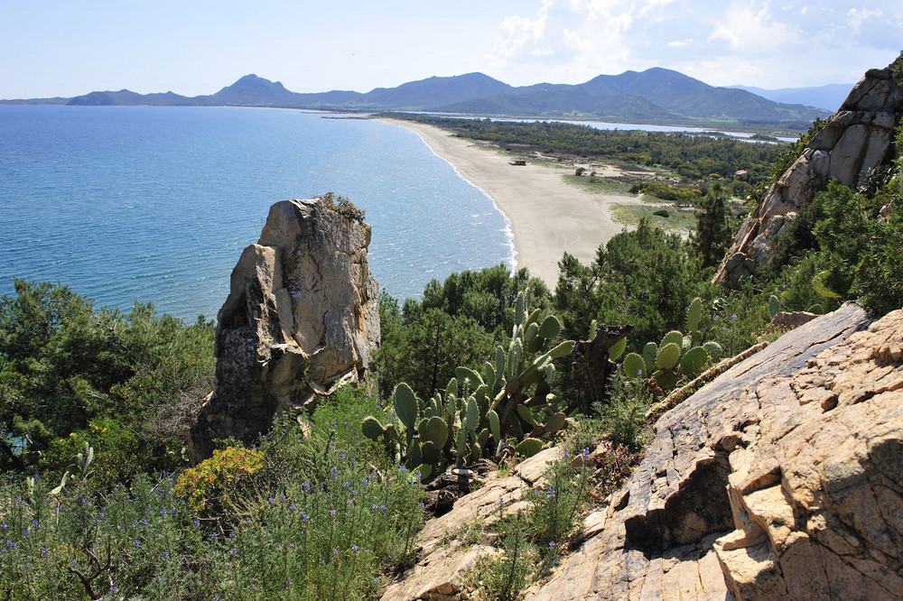 Blick auf die Costa Rei vom Torre Salinas