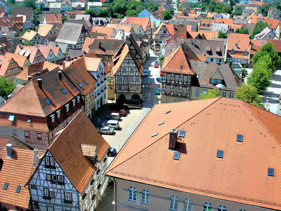 Blick auf die Dächer von Bad Wimpfen