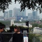 Blick auf die Docklands von Greenwich