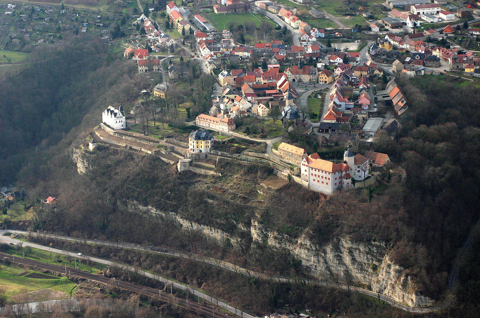 Blick auf die Dornburger Schlösser