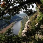 Blick auf die Elbe kurz vor Erreichen der Bastei...