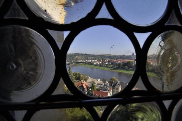 Blick auf die Elbe vom Meissener Dom