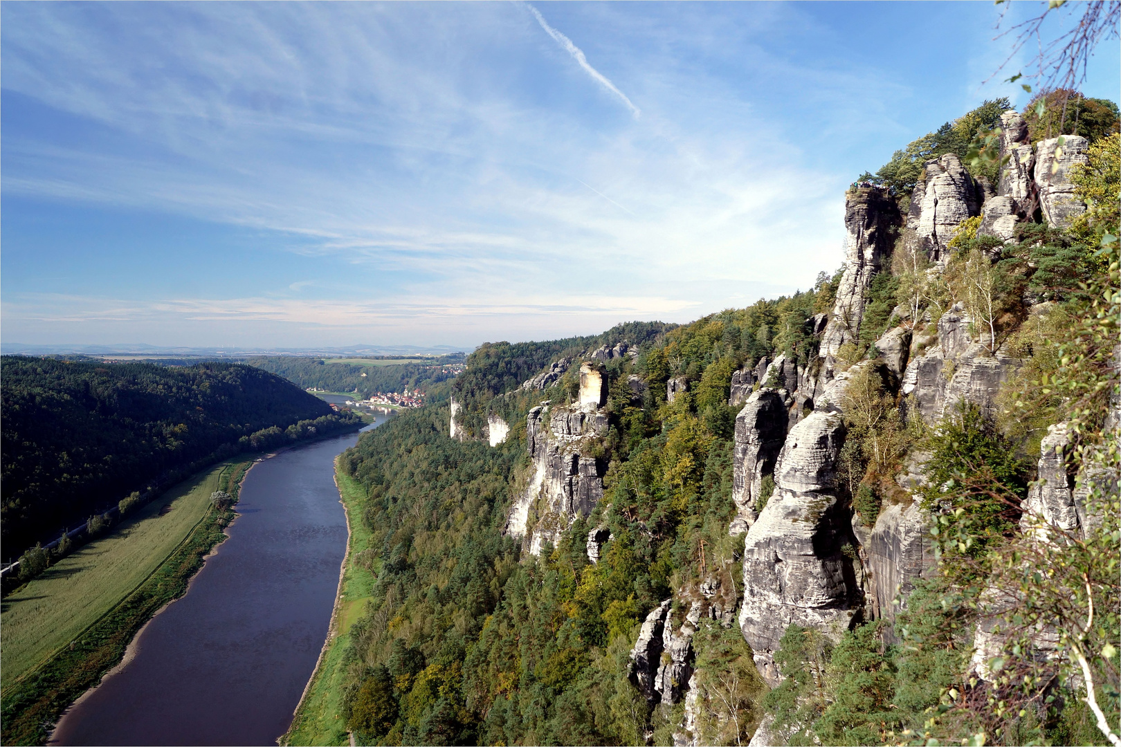 Blick auf die Elbe von der Bastei