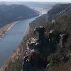 Blick auf die Elbe von der Bastei / La vue de Bastei sur la Elbe