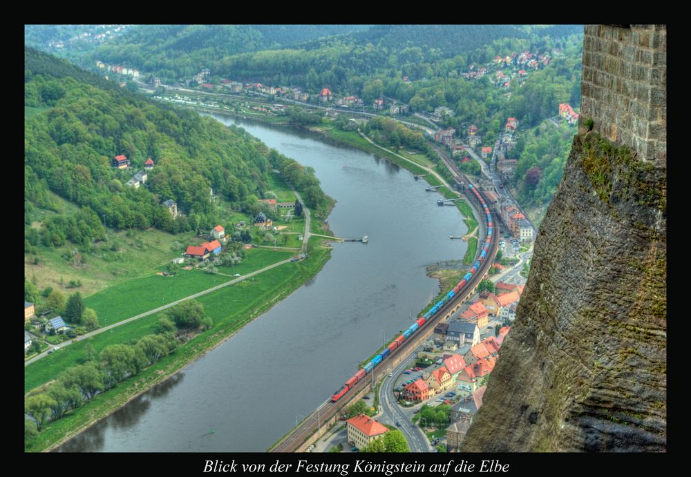 ...Blick auf die Elbe von der Festung Königstein