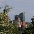 Blick auf die Elbphilharmonie...