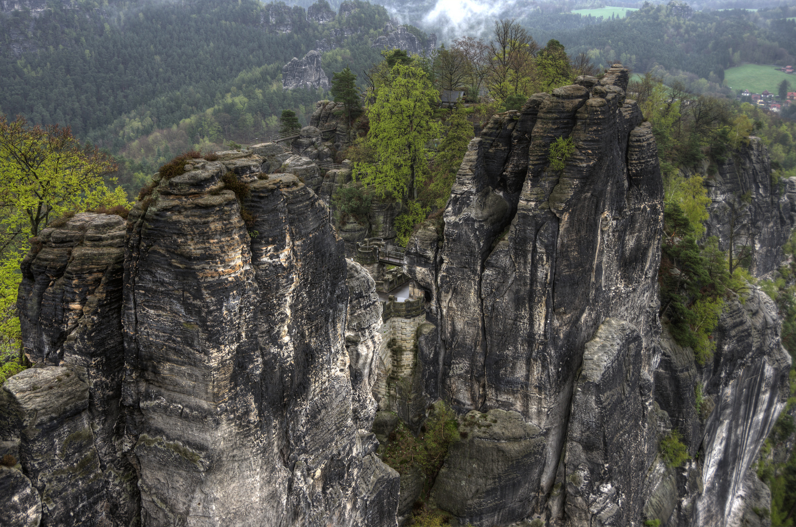 Blick auf die Felsenburg Neurathen